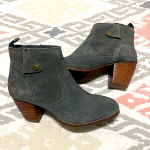 DIBA Sophia Suede Bootie, Dark Grey, Size 7, NWOT